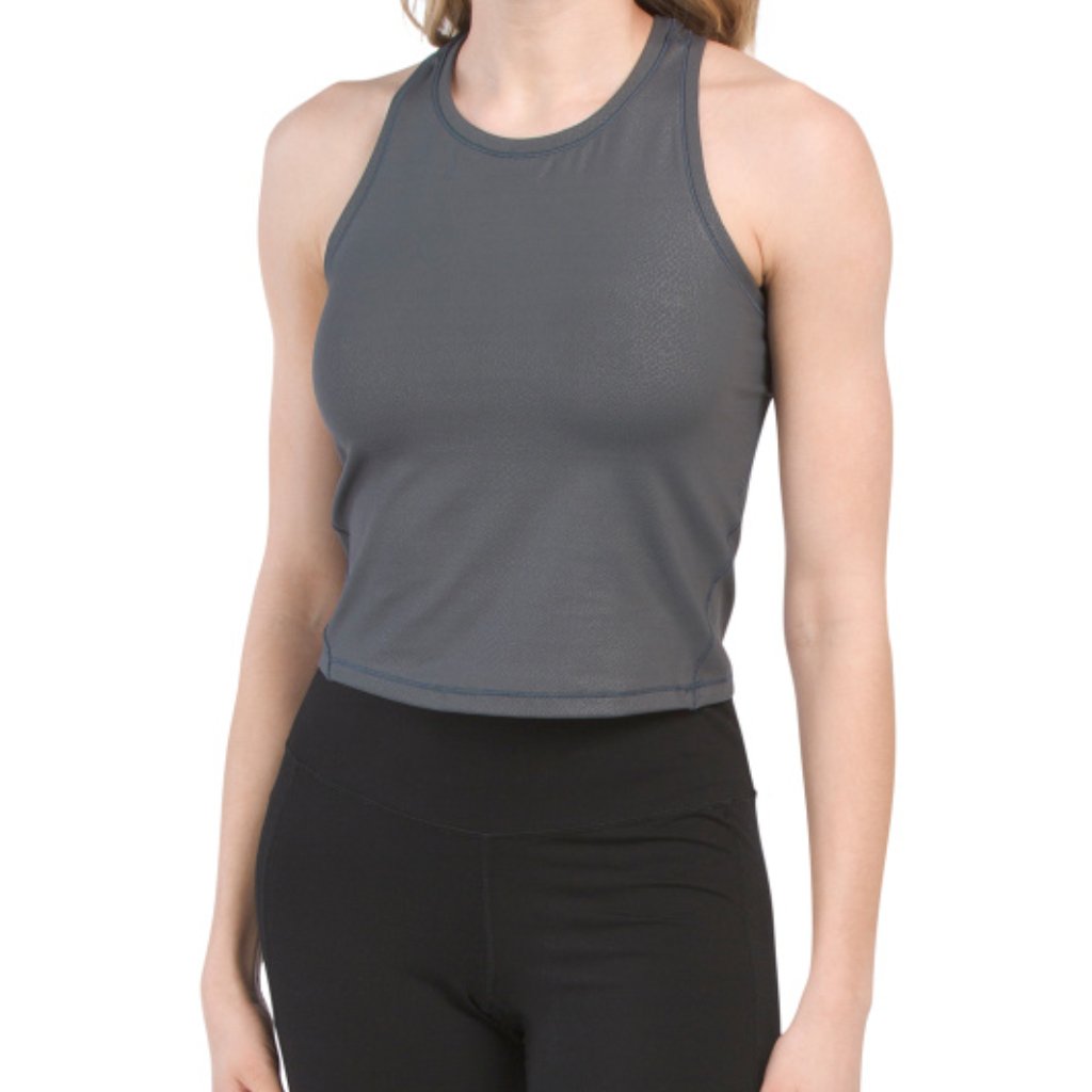 Interlink Python Embossed Racerback Crop Top